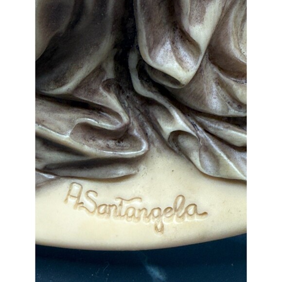 Il Dono Della Tenerezza Dante Di Volteradici 1988 Italy Alabaster Plate BA 2108 - Picture 9 of 13